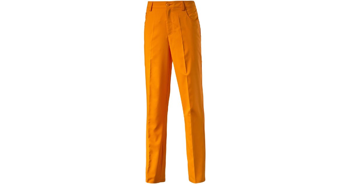 PUMA Synthetic 6 Pocket Golf Pants in Orange for Men Lyst
